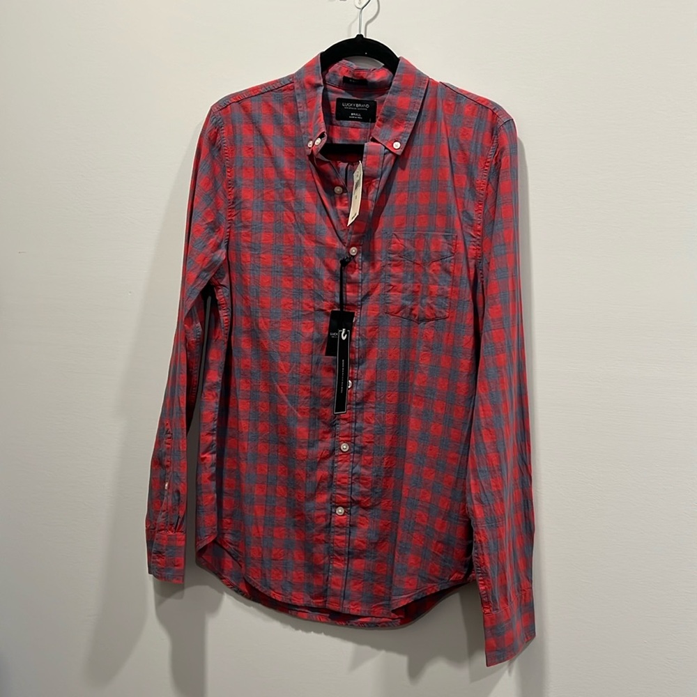 Lucky Brand Plain button up long sleeve shirt